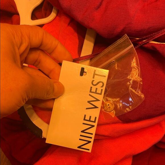 NWT Women's Nine West Halter Neck Colorblock Maxi Dress - Picture 9 of 12